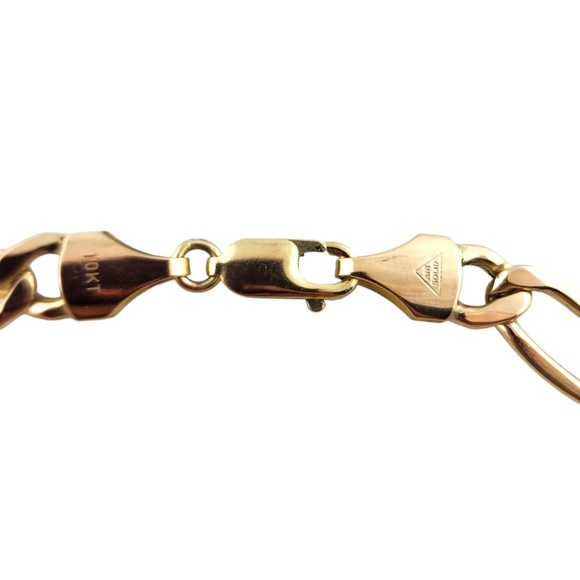 10 Karat Yellow Gold Figaro Chain Link Bracelet #18895 - Picture 4 of 9